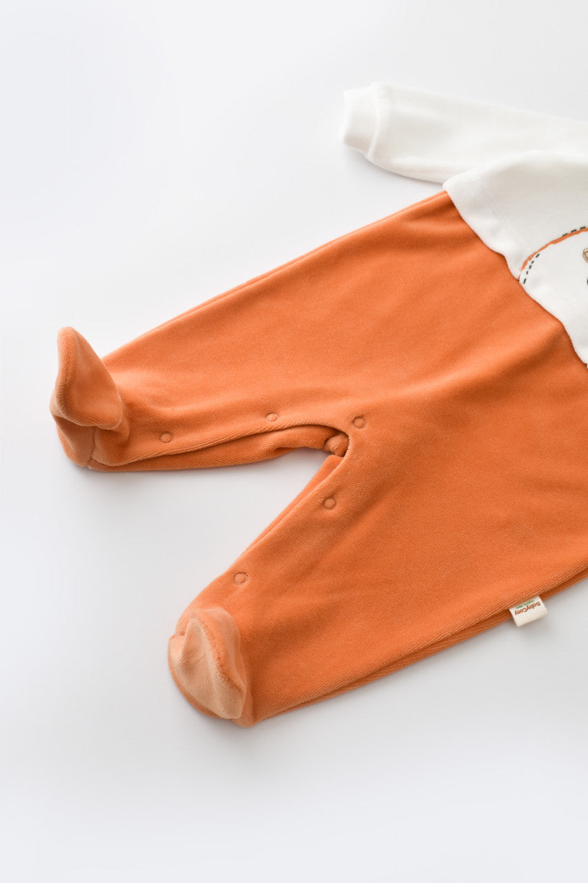 Salopeta Ursulet cu maneca lunga si botosei din 80%bumbac organic si 20% poliester - , BabyCosy